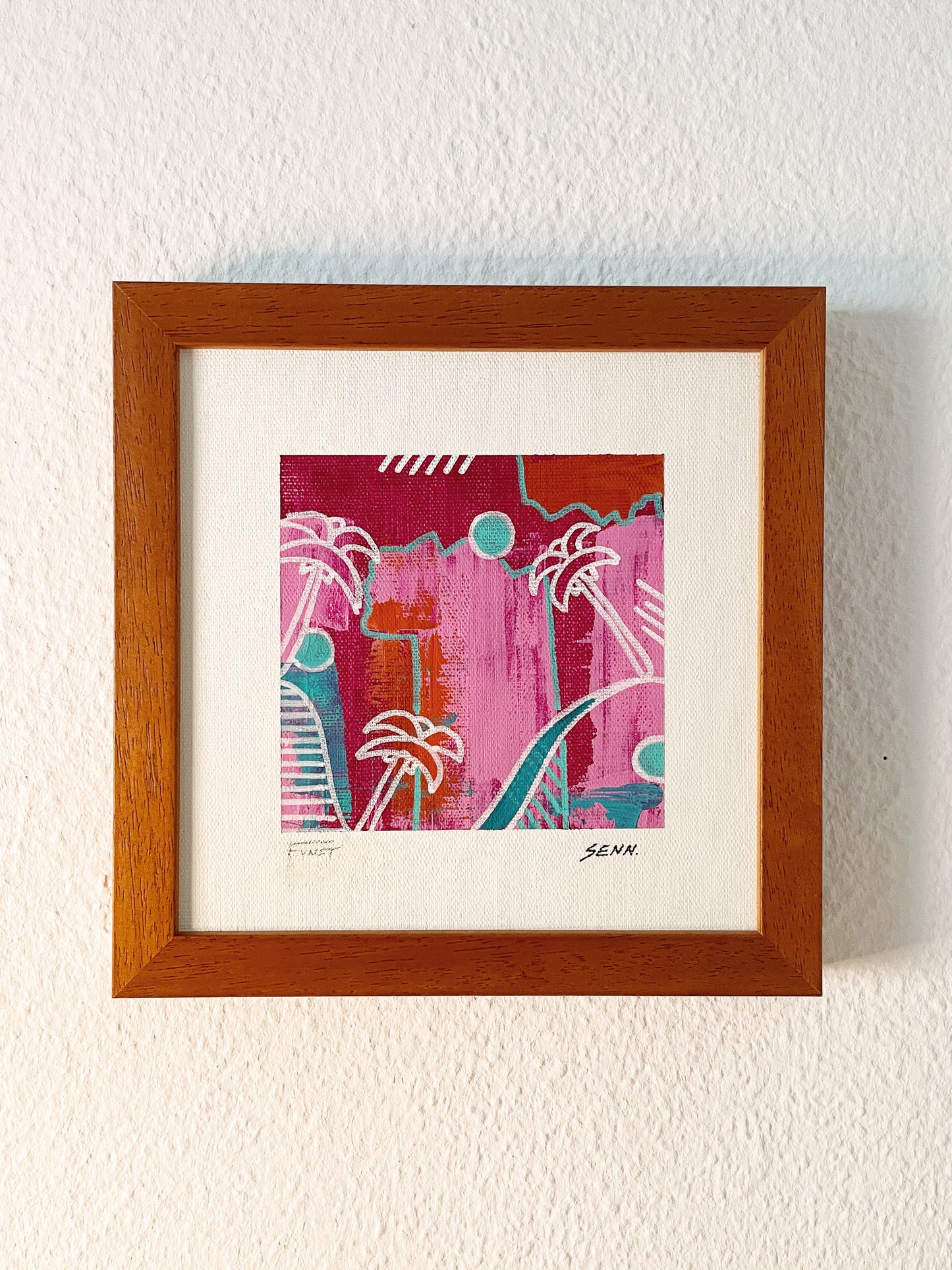 PALMTREES 1 | 20x20cm | framed