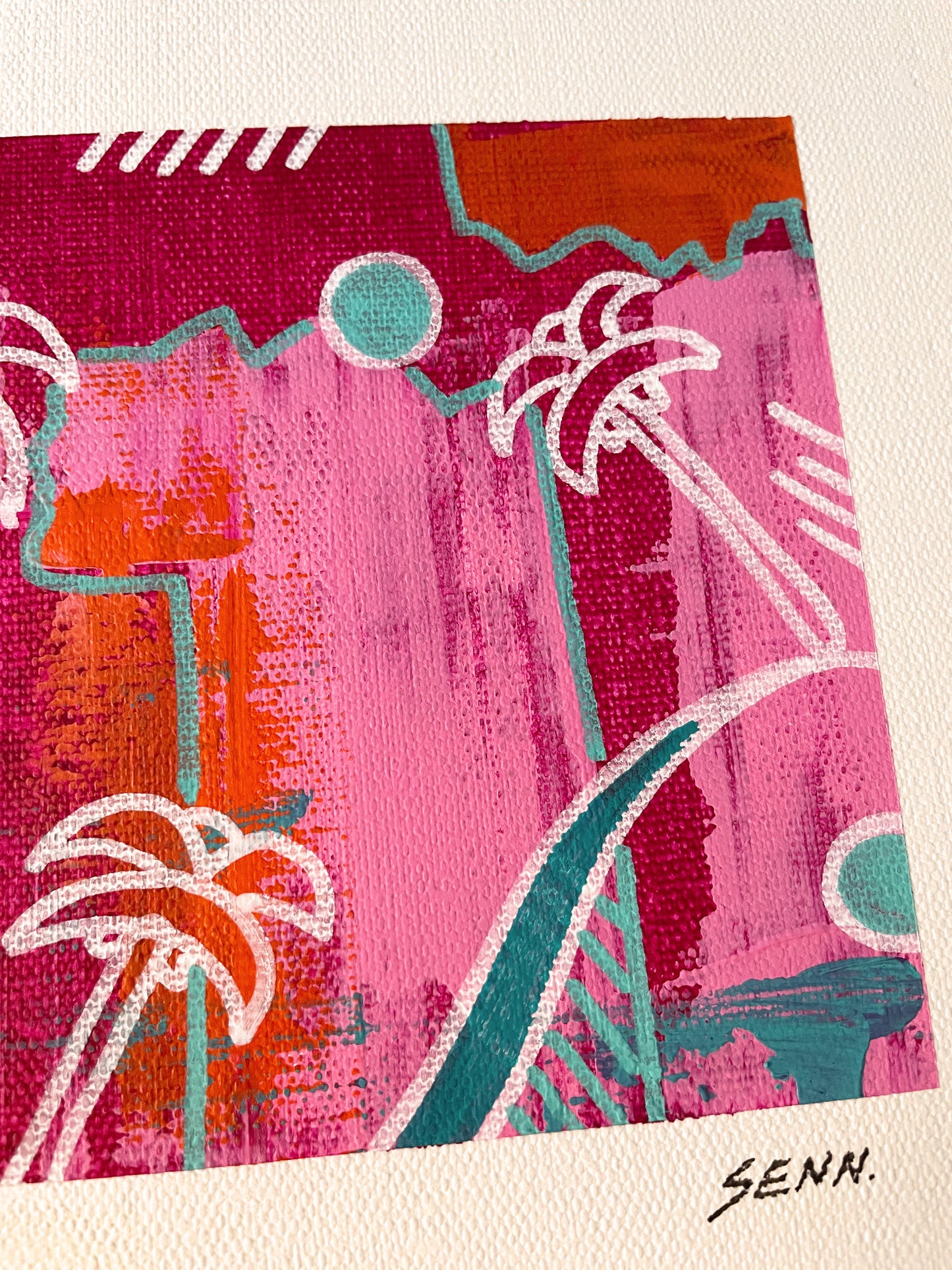 PALMTREES 1 | 20x20cm | framed